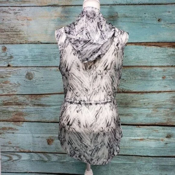 ATHLETA Inspire Hoodie Sheer Vest Cobblestone Jacket S NWOT - Picture 6 of 8